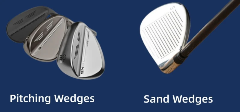 pitching wedges and sand wedges
